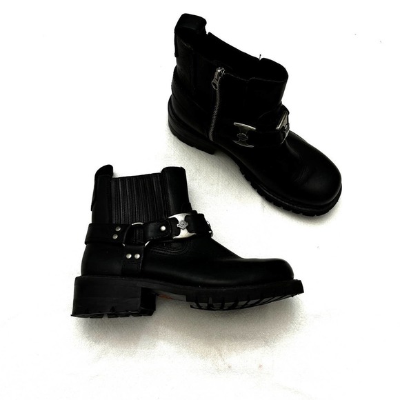 Harley Davidson Leather Biker Boots Style 94144 Size 8 Eur 41